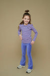 Meisjes Longsleeve rib met streep - Wild Soul van Jubel in de kleur Violet in maat 128.