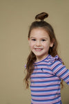 Meisjes Longsleeve rib met streep - Wild Soul van Jubel in de kleur Violet in maat 128.