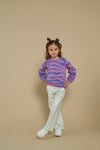 Meisjes Sweater AOP - Wild Soul van Jubel in de kleur Violet in maat 128.