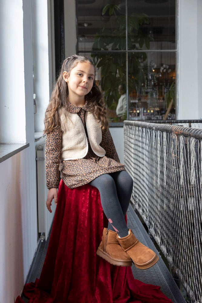 Meisjes Teddy gilet - Queen Of Hearts van Jubel in de kleur Offwhite in maat 128.