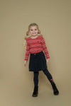Meisjes Longsleeve rib met streep - Queen Of Hearts van Jubel in de kleur l.Roze in maat 128.