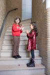 Meisjes Sweater - Queen Of Hearts van Jubel in de kleur Rood in maat 128.