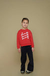 Meisjes Sweater - Queen Of Hearts van Jubel in de kleur Rood in maat 128.