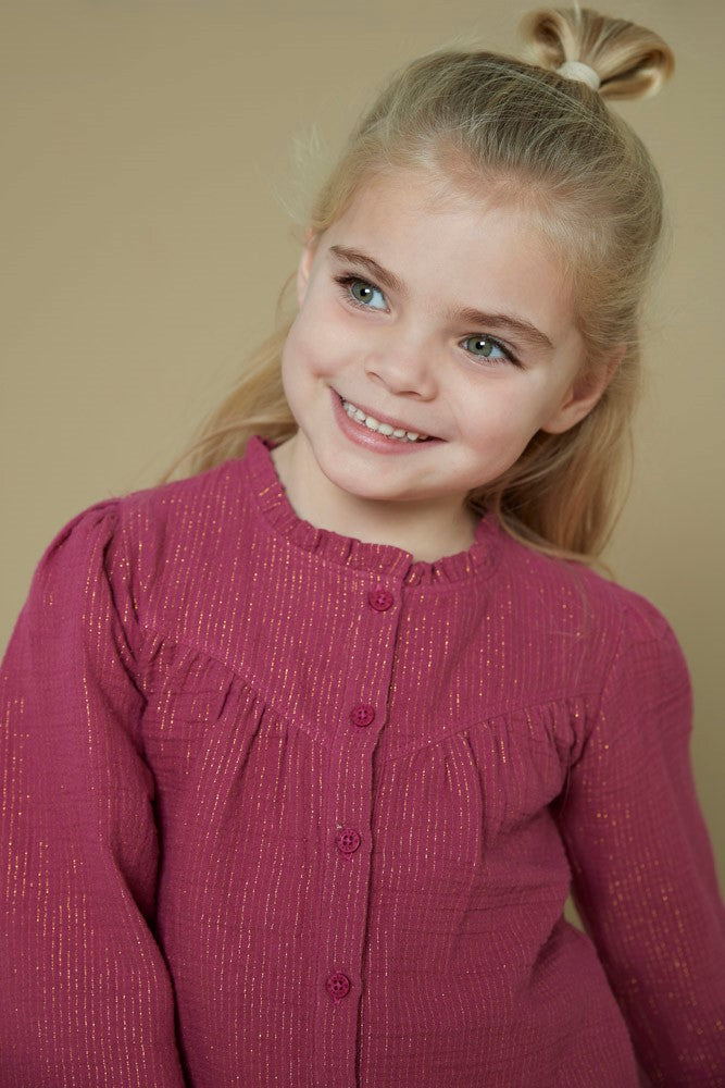 Meisjes Blouse - Shine Bright van Jubel in de kleur Violet in maat 128.