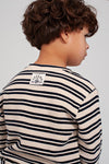 Jongens Longsleeve rib met streep - Rock the Earth van Sturdy in de kleur Offwhite in maat 128.