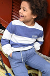 Jongens Broek - Rock the Earth van Sturdy in de kleur Blauw in maat 128.