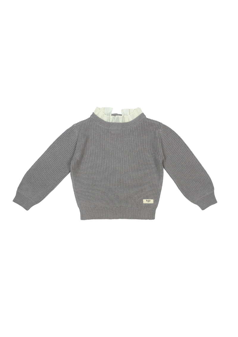 Baje Studio Soho knitted collar top lilac