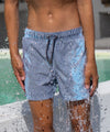 Sea'sons Swimshorts Striped Dark Grey - Blue