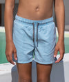 Sea'sons Swimshorts Striped Dark Grey - Blue