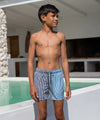 Sea'sons Swimshorts Striped Dark Grey - Blue