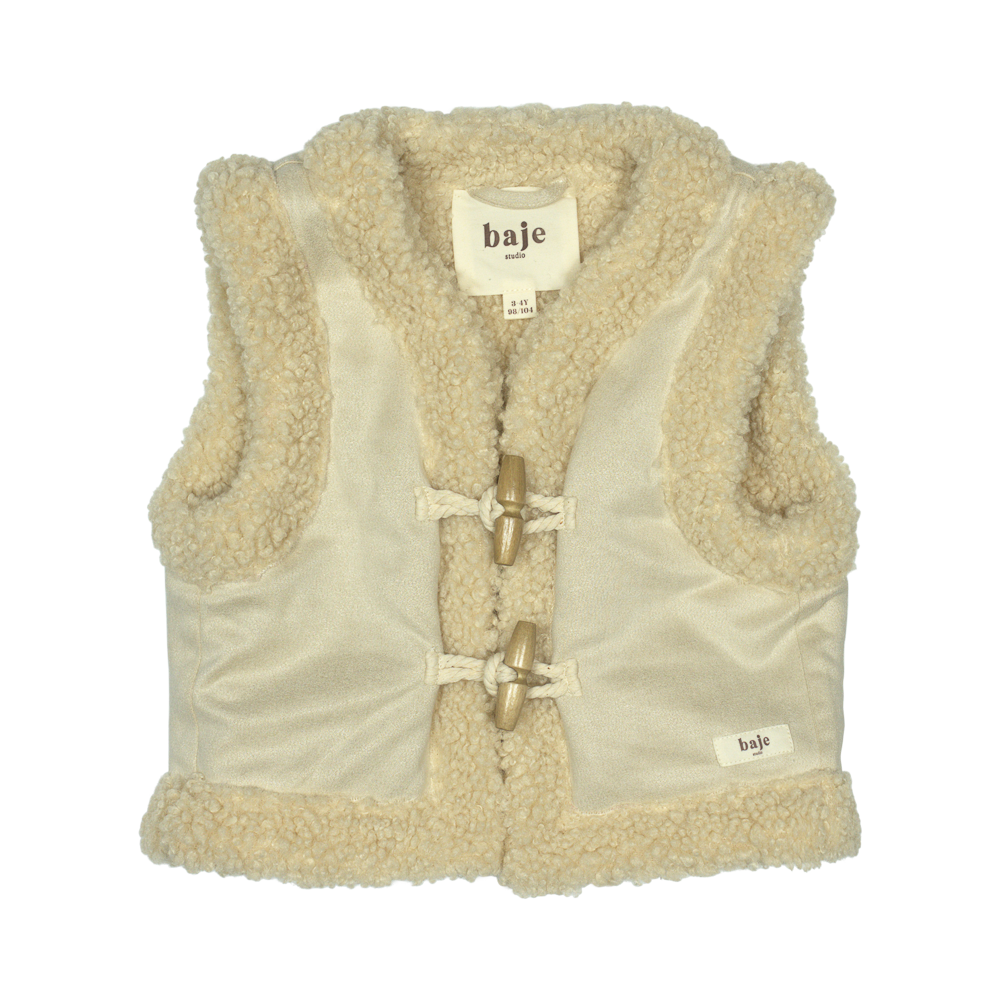 Baje Studio Syon gilet teddy creme