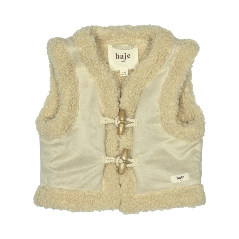 Baje Studio Syon gilet teddy creme