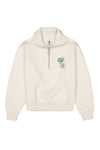 Meisjes Sweater with zipper van Garcia in de kleur Cream melee in maat 164-170.