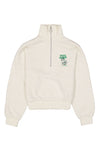 Meisjes Sweater with zipper van Garcia in de kleur Cream melee in maat 164-170.