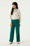 Meisjes Sweater with zipper van Garcia in de kleur Cream melee in maat 164-170.