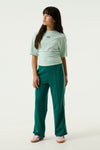 Meisjes Sporty pants with stripe van Garcia in de kleur Forest leaf in maat 164.