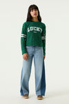 Meisjes Jeans with stripe van Garcia in de kleur Light used in maat 164.