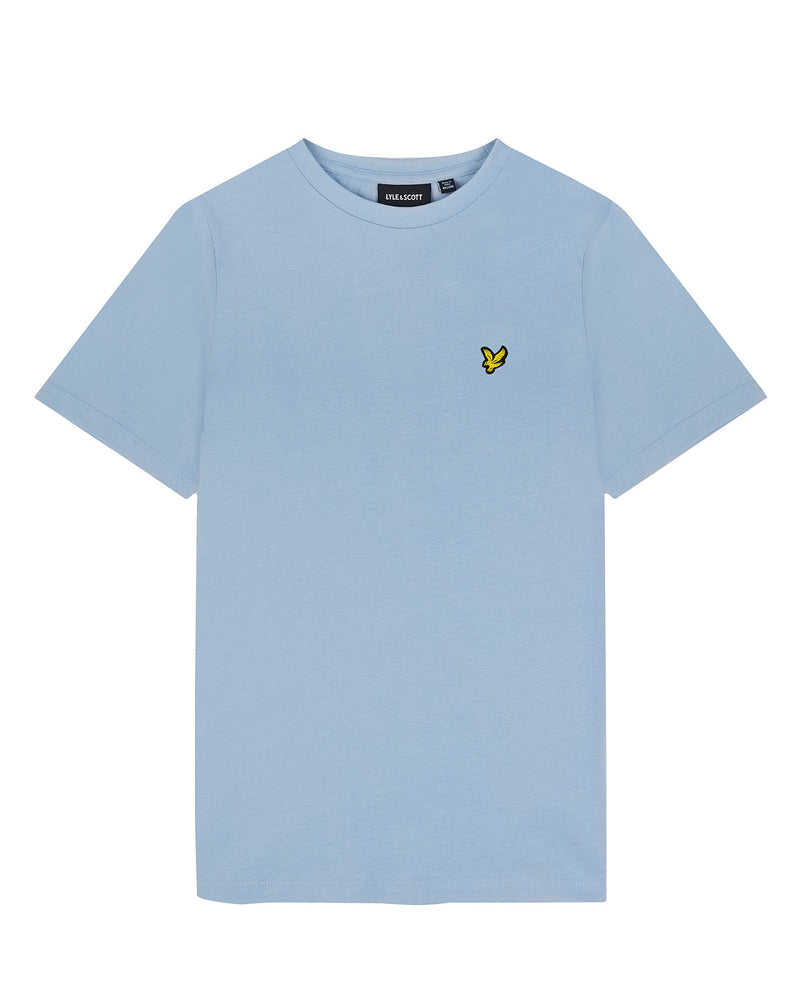 Jongens Plain T-shirt van Lyle & Scott in de kleur W487 Light Blue in maat 170-176.