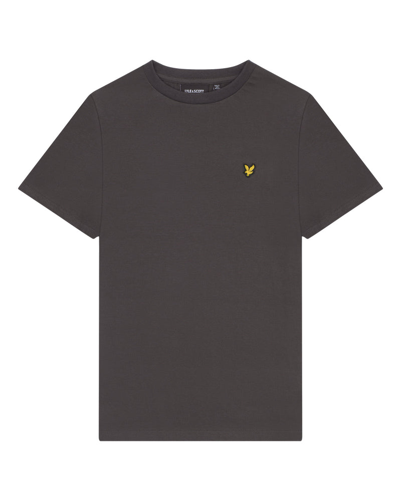 Jongens Plain T-shirt van Lyle & Scott in de kleur W635 Gunmetal in maat 170-176.