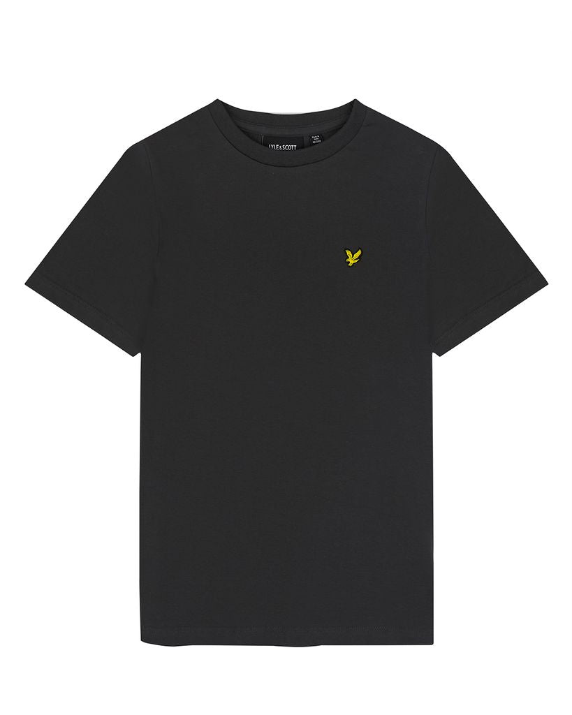 Jongens Plain T-shirt van Lyle & Scott in de kleur Gunmetal in maat 170-176.