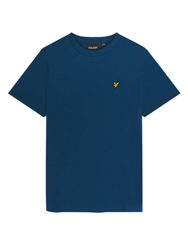 Jongens Plain T-shirt van Lyle & Scott in de kleur Apres Navy in maat 170-176.