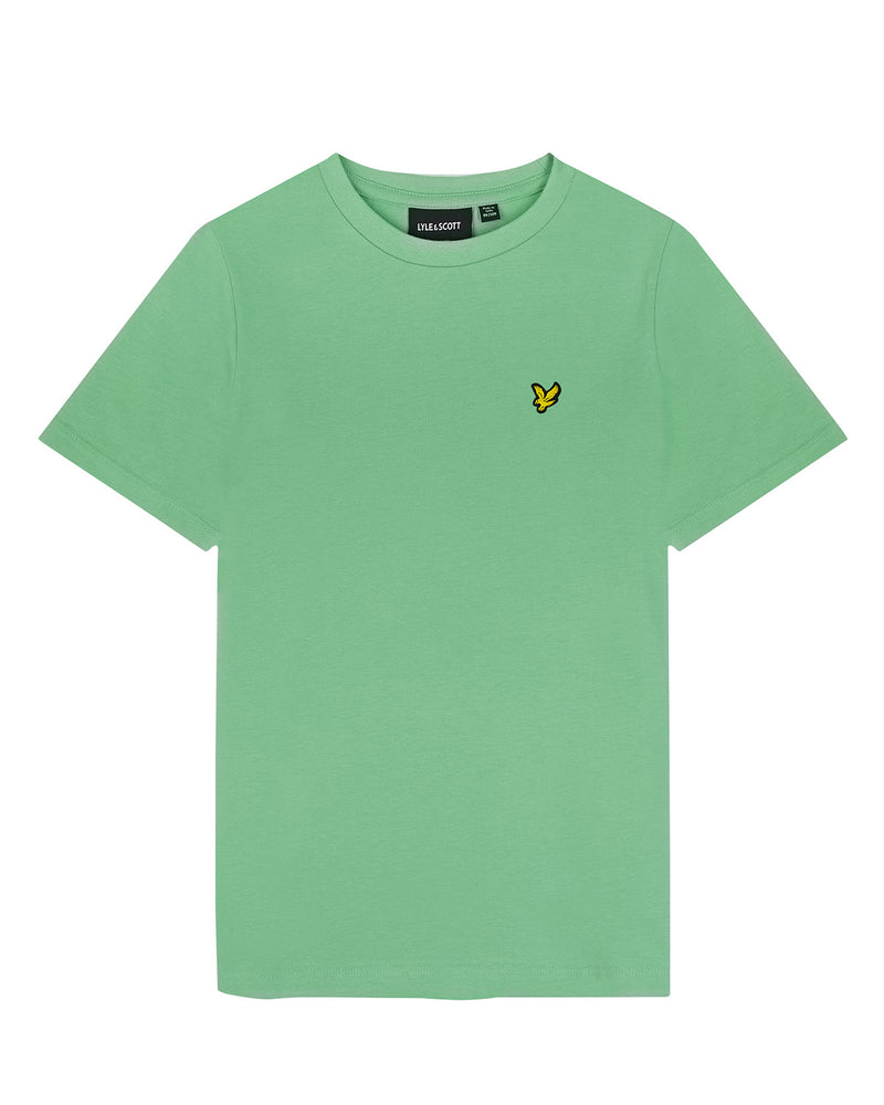 Jongens Plain T-shirt van Lyle & Scott in de kleur X156 Lawn Green in maat 170-176.