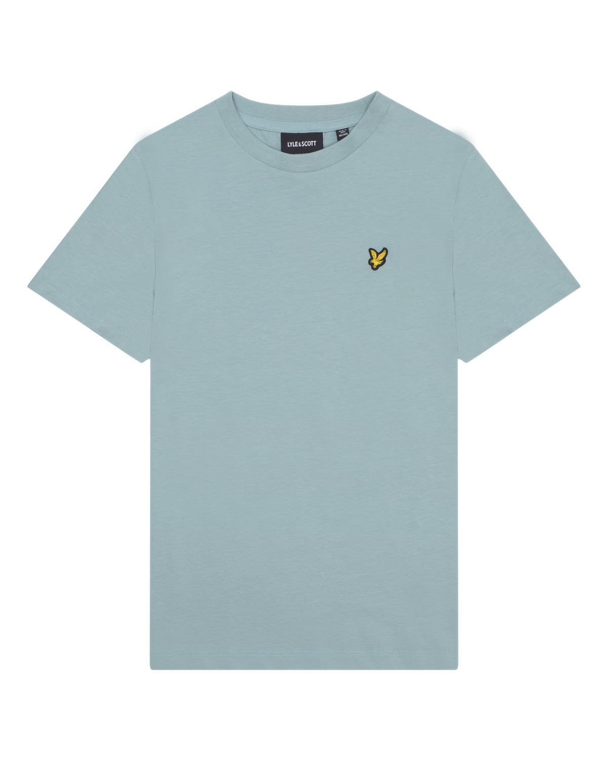 Jongens Plain T-shirt van Lyle & Scott in de kleur Blue Smoke in maat 170-176.