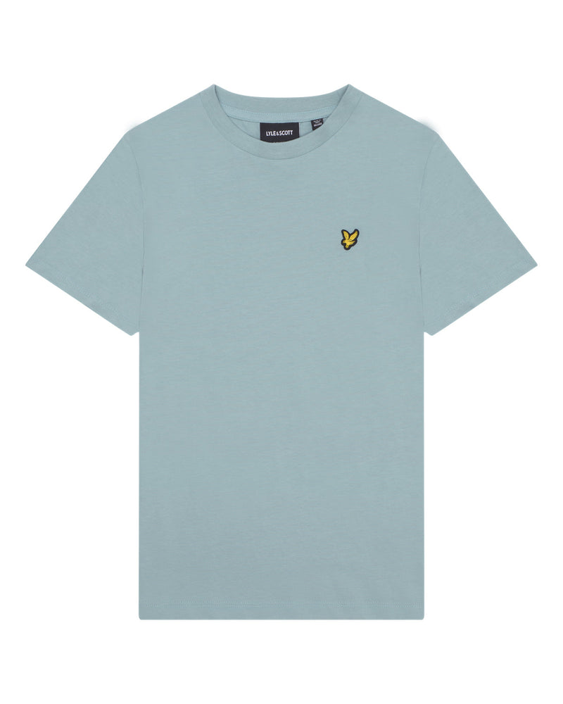 Jongens Plain T-shirt van Lyle & Scott in de kleur Blue Smoke in maat 170-176.