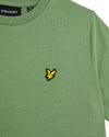 Jongens Plain T-shirt van Lyle & Scott in de kleur X576 Smoke Green in maat 170-176.