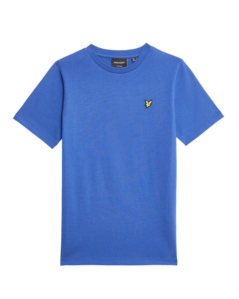 Jongens Plain T-shirt van Lyle & Scott in de kleur X578 Now Blue in maat 170-176.