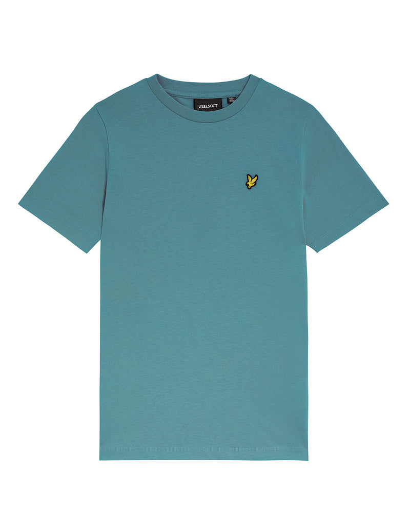 Jongens Plain T-shirt van Lyle & Scott in de kleur X579 Blue Storm in maat 170-176.