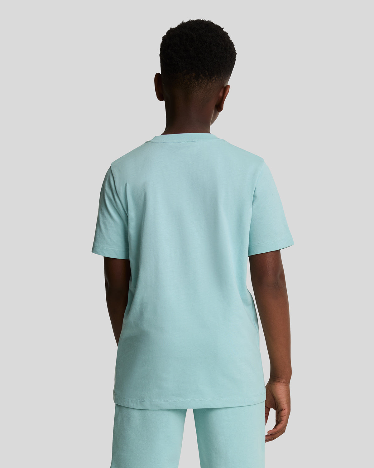 Jongens Plain T-shirt van Lyle & Scott in de kleur X580 Future Blue in maat 170-176.