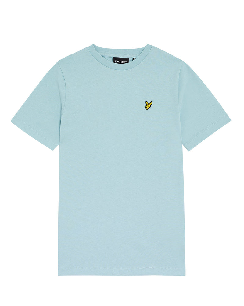 Jongens Plain T-shirt van Lyle & Scott in de kleur X580 Future Blue in maat 170-176.