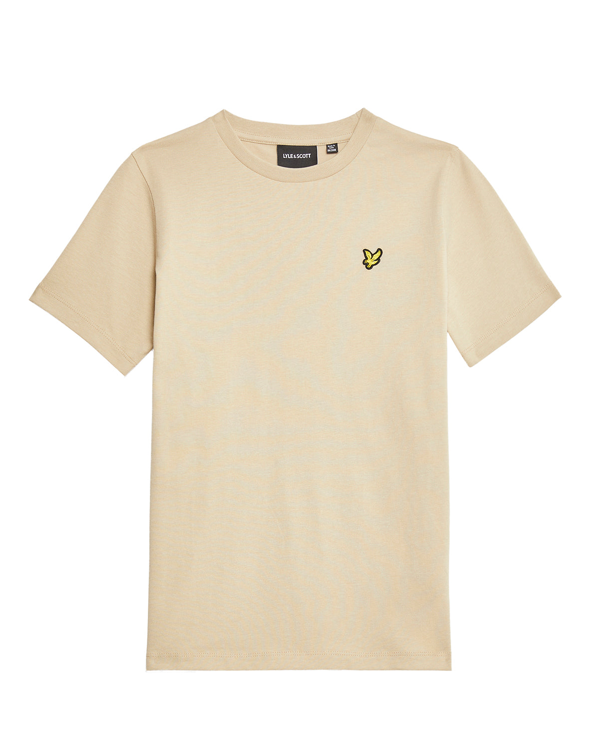 Jongens Plain T-shirt van Lyle & Scott in de kleur Z151 Stone in maat 170-176.