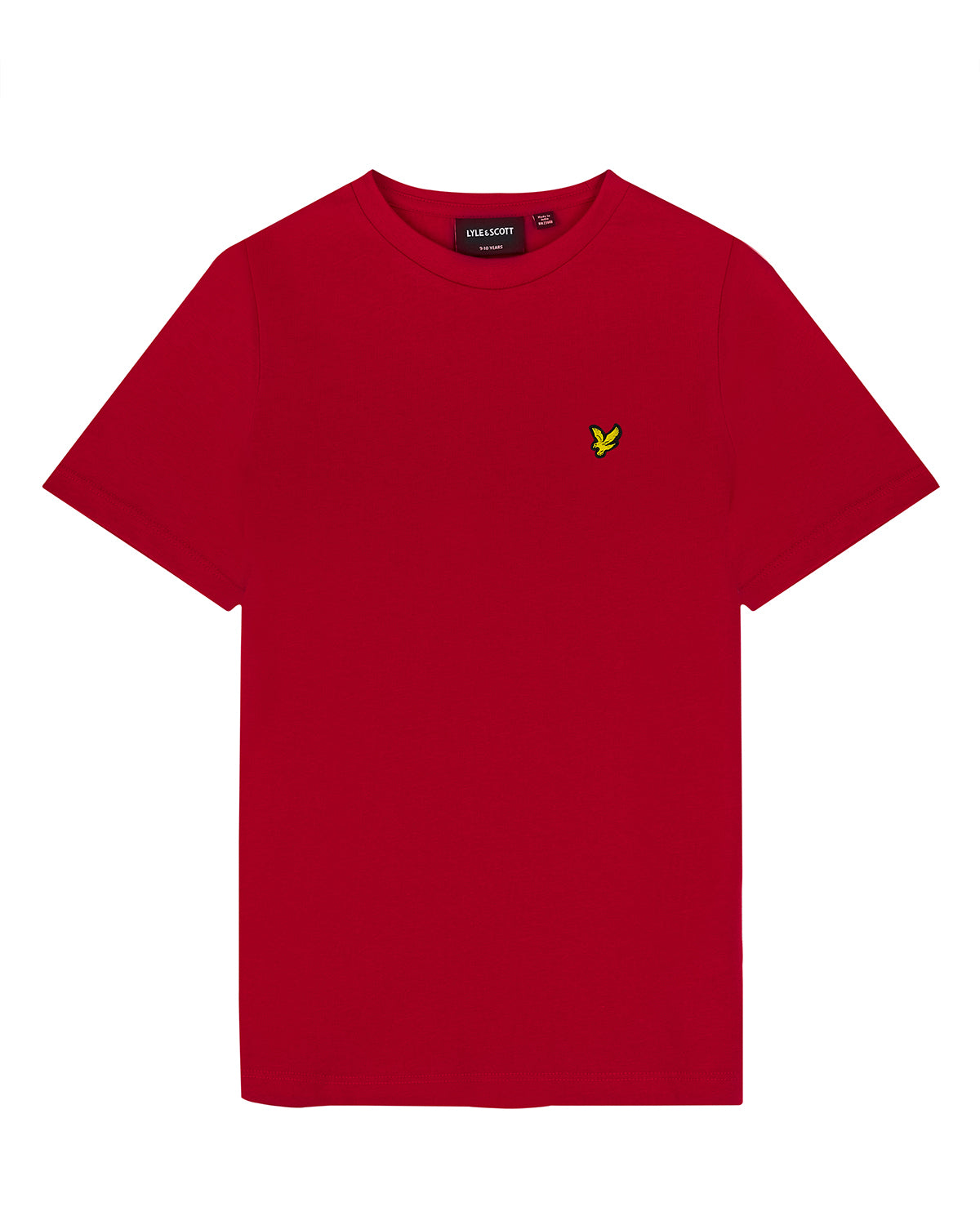 Jongens Plain T-shirt van Lyle & Scott in de kleur Z799 Gala Red in maat 170-176.