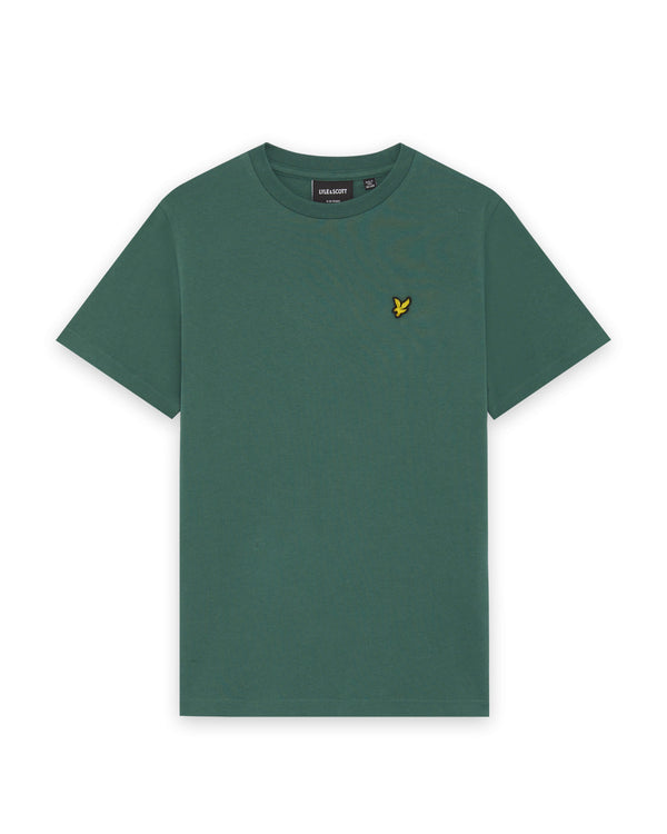 Jongens Plain T-shirt van Lyle & Scott in de kleur Everglade in maat 170-176.