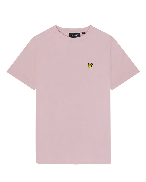 Jongens Plain T-shirt van Lyle & Scott in de kleur Light Pink in maat 170-176.