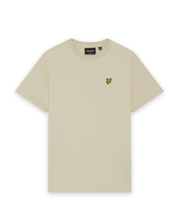 Jongens Plain T-shirt van Lyle & Scott in de kleur Wheat in maat 170-176.