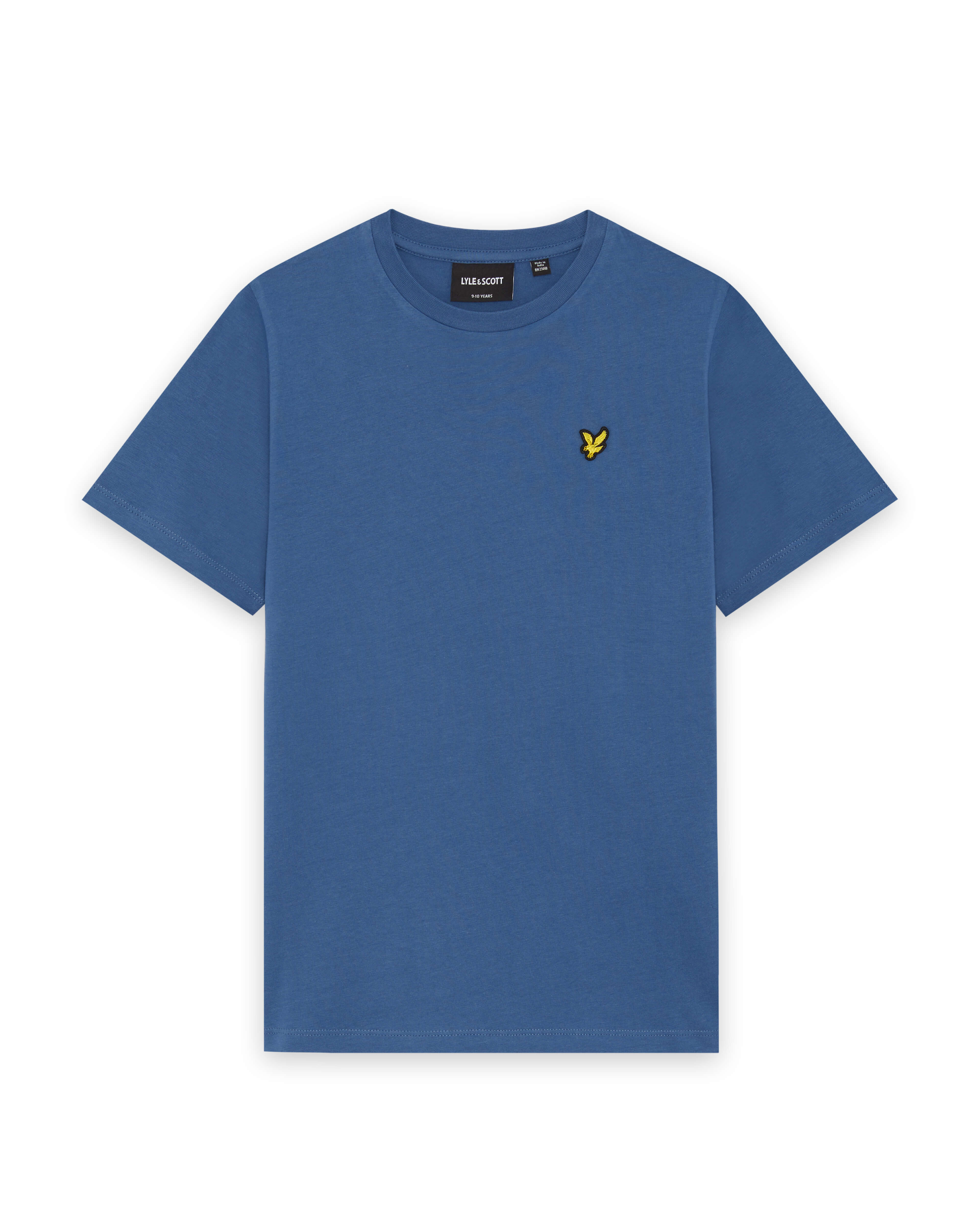 Jongens Plain T-shirt van Lyle & Scott in de kleur Dark Cornflower in maat 170-176.