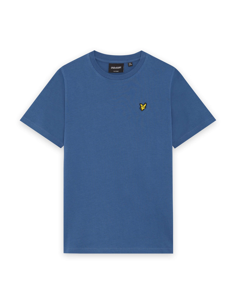 Jongens Plain T-shirt van Lyle & Scott in de kleur Dark Cornflower in maat 170-176.