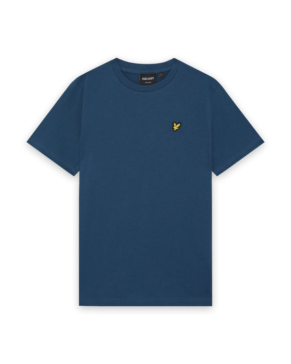 Jongens Plain T-shirt van Lyle & Scott in de kleur W329 Aegean Blue in maat 170-176.