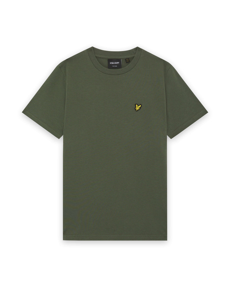Jongens Plain T-shirt van Lyle & Scott in de kleur X848 Deep Depths in maat 170-176.