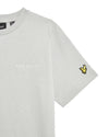 Jongens Script Embroidered T-shirt van Lyle & Scott in de kleur X570 Grey Mirage in maat 170-176.