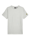 Jongens Script Embroidered T-shirt van Lyle & Scott in de kleur X570 Grey Mirage in maat 170-176.