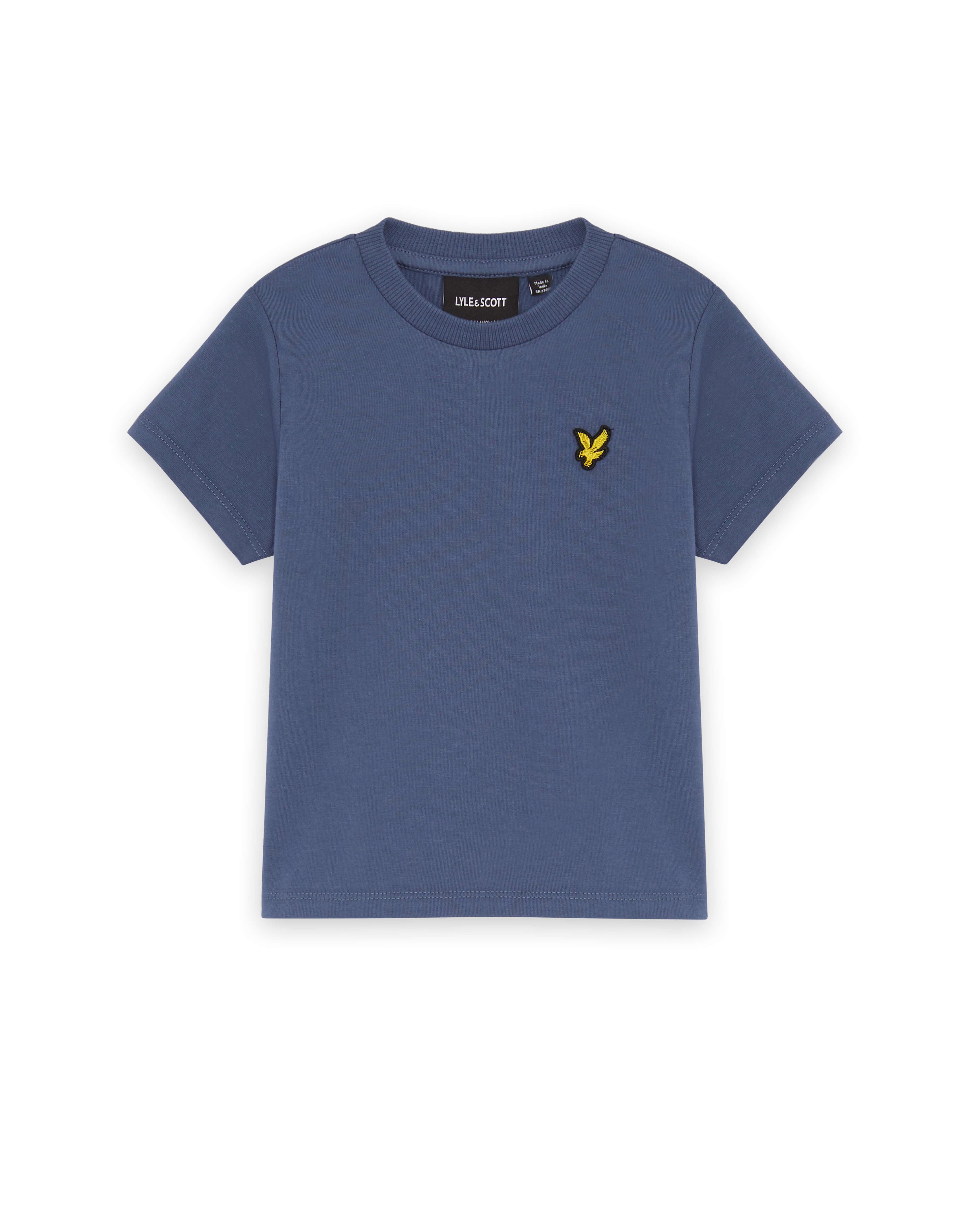 Jongens SS Plain T-shirt van Lyle & Scott in de kleur Dark Cornflower in maat 92-98.