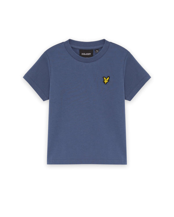 Jongens SS Plain T-shirt van Lyle & Scott in de kleur Dark Cornflower in maat 92-98.