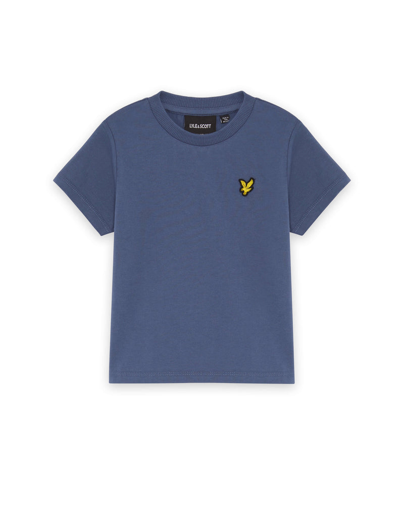 Jongens SS Plain T-shirt van Lyle & Scott in de kleur Dark Cornflower in maat 92-98.