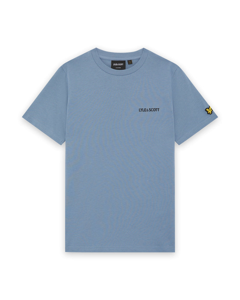 Jongens Logo Print T-shirt van Lyle & Scott in de kleur X542 Power Blue in maat 170-176.
