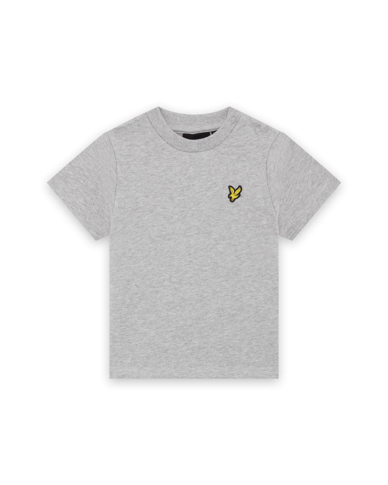 Jongens Toddler T-shirt van Lyle & Scott in de kleur D24 Light Grey Marl in maat 98.