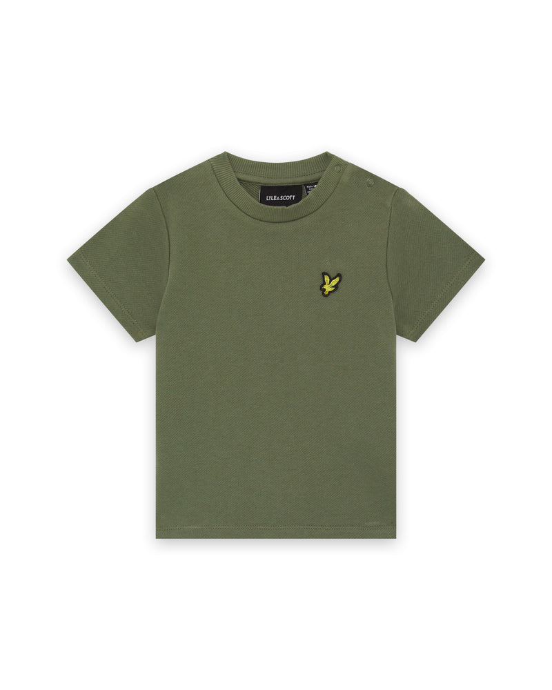 Jongens Toddler T-shirt van Lyle & Scott in de kleur X864 Fatigue Olive in maat 98.